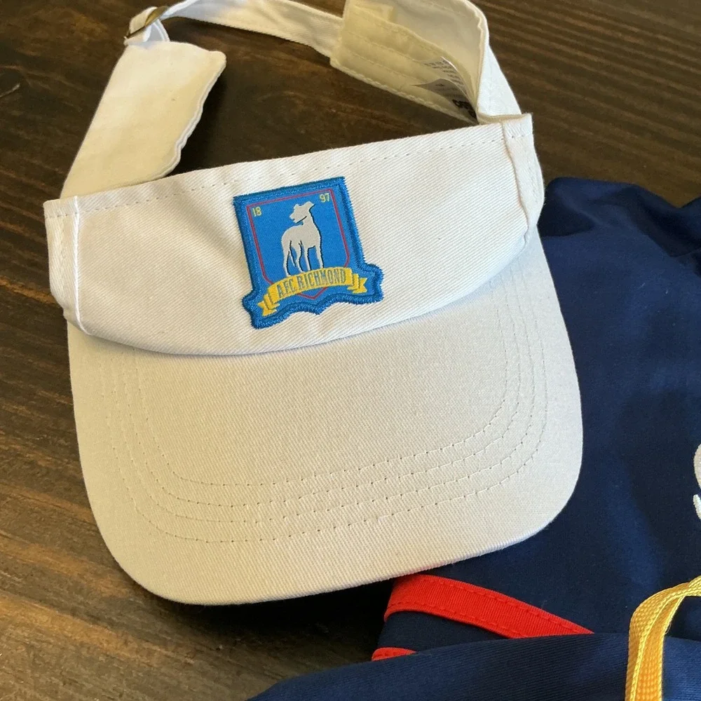 Ted Lasso AFC Richmond Coach Costume Set XL Jacket Shorts Visor Whistle Spirit - Picture 4 of 12